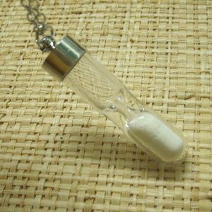 Glow in the Dark Hour Glass Necklace